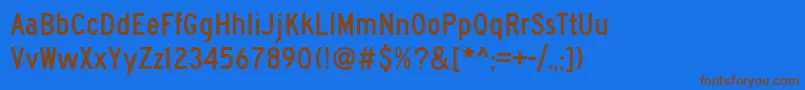 Roadgeek2005SeriesC Font – Brown Fonts on Blue Background