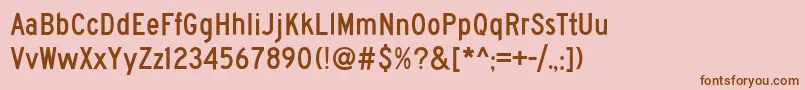 Roadgeek2005SeriesC Font – Brown Fonts on Pink Background