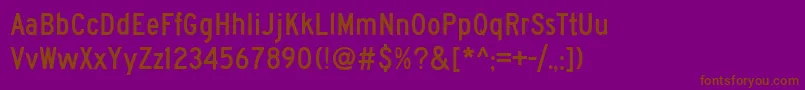 Roadgeek2005SeriesC Font – Brown Fonts on Purple Background