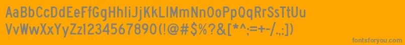 Roadgeek2005SeriesC Font – Gray Fonts on Orange Background