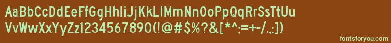 Roadgeek2005SeriesC Font – Green Fonts on Brown Background
