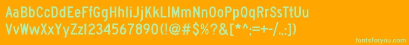 Roadgeek2005SeriesC Font – Green Fonts on Orange Background