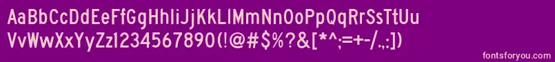 Roadgeek2005SeriesC Font – Pink Fonts on Purple Background