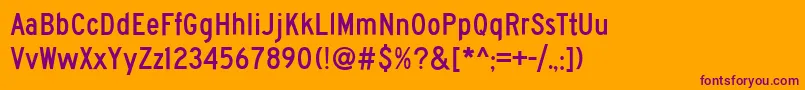 Roadgeek2005SeriesC Font – Purple Fonts on Orange Background
