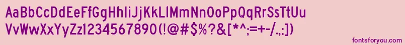 Roadgeek2005SeriesC Font – Purple Fonts on Pink Background