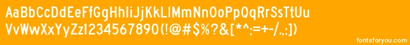 Roadgeek2005SeriesC Font – White Fonts on Orange Background