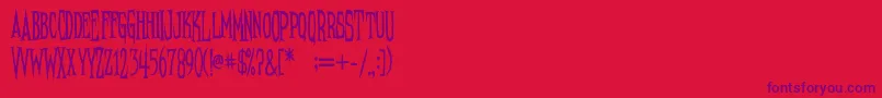 Police NeedleteethPsycho – polices violettes sur fond rouge