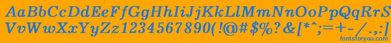 JournalBoldItalic Font – Blue Fonts on Orange Background