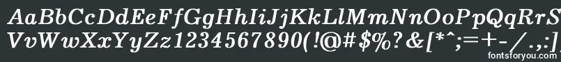 フォントJournalBoldItalic – 黒い背景に白い文字