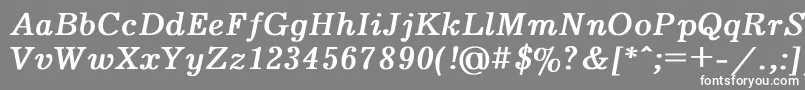 フォントJournalBoldItalic – 灰色の背景に白い文字