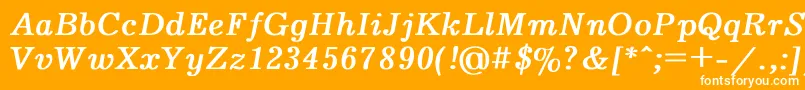 Шрифт JournalBoldItalic – белые шрифты на оранжевом фоне