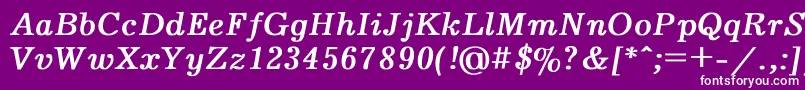 フォントJournalBoldItalic – 紫の背景に白い文字