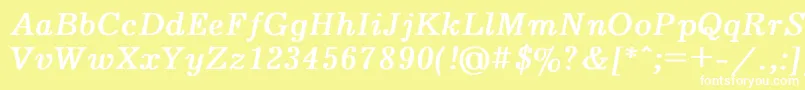 JournalBoldItalic Font – White Fonts on Yellow Background