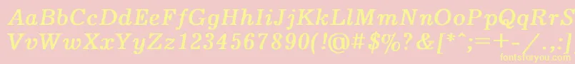 JournalBoldItalic Font – Yellow Fonts on Pink Background