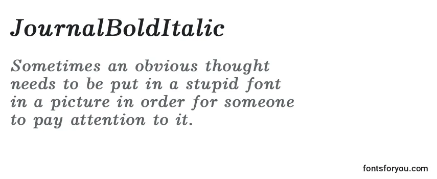 JournalBoldItalic Font
