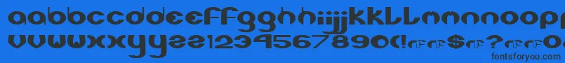 Stereophonic1 Font – Black Fonts on Blue Background