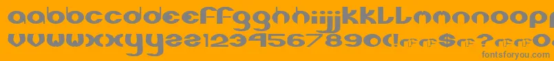 フォントStereophonic1 – オレンジの背景に灰色の文字