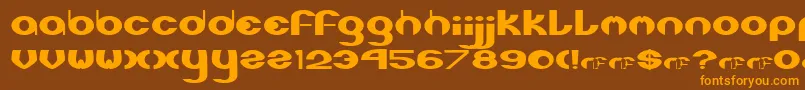 Stereophonic1 Font – Orange Fonts on Brown Background