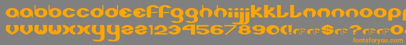 Stereophonic1 Font – Orange Fonts on Gray Background