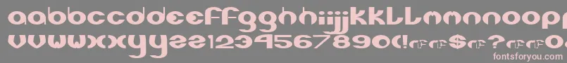 フォントStereophonic1 – 灰色の背景にピンクのフォント