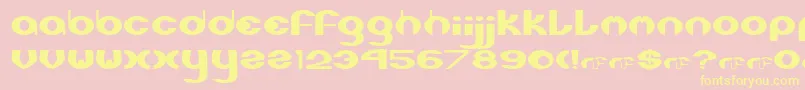 Stereophonic1 Font – Yellow Fonts on Pink Background