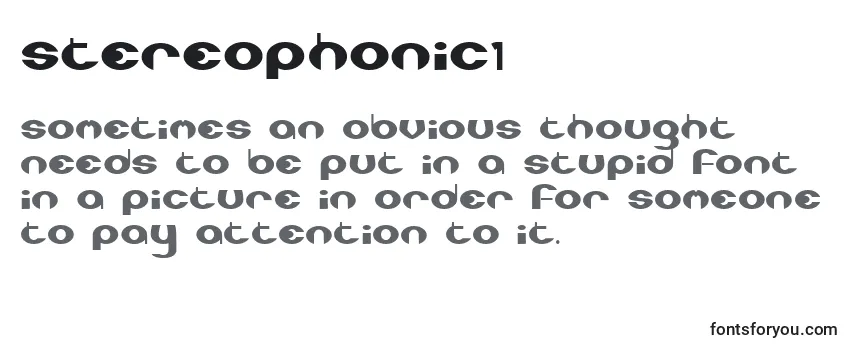 Przegląd czcionki Stereophonic1