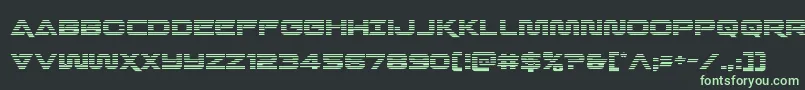 フォントQuarkstormgrad – 黒い背景に緑の文字