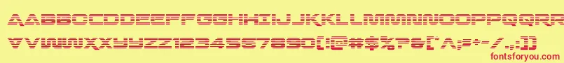 Quarkstormgrad Font – Red Fonts on Yellow Background