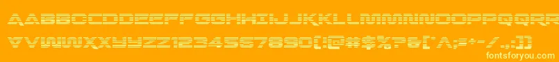 Quarkstormgrad Font – Yellow Fonts on Orange Background