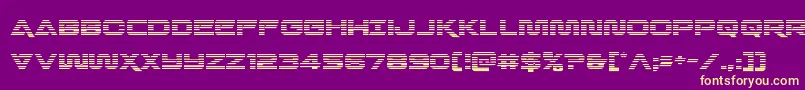 Quarkstormgrad Font – Yellow Fonts on Purple Background