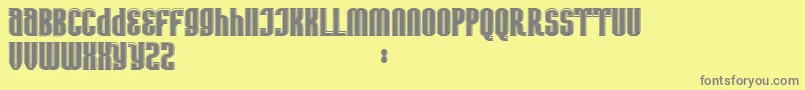 AvatarBold-Schriftart – Graue Schriften auf gelbem Hintergrund