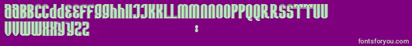 AvatarBold Font – Green Fonts on Purple Background