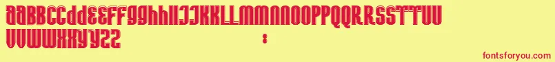 AvatarBold Font – Red Fonts on Yellow Background