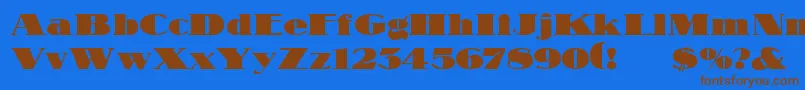 NubianRegular Font – Brown Fonts on Blue Background