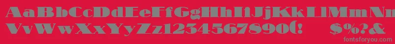 NubianRegular Font – Gray Fonts on Red Background