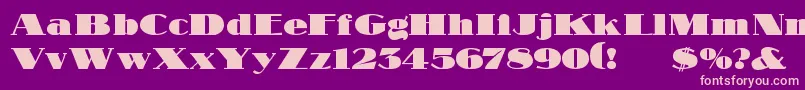 NubianRegular Font – Pink Fonts on Purple Background