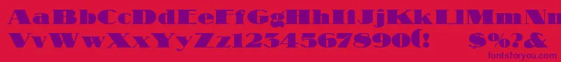 NubianRegular Font – Purple Fonts on Red Background