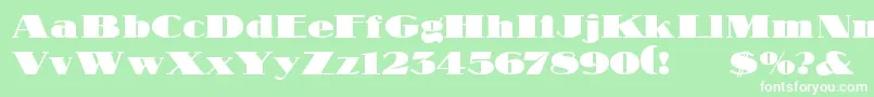 NubianRegular Font – White Fonts on Green Background