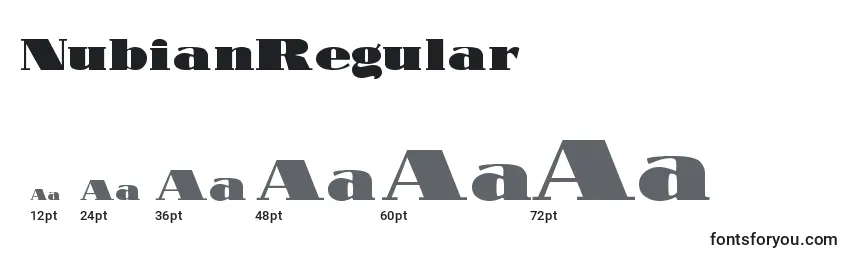 NubianRegular Font Sizes