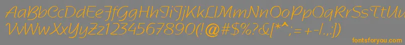 SentimentalScriptLightSsi Font – Orange Fonts on Gray Background