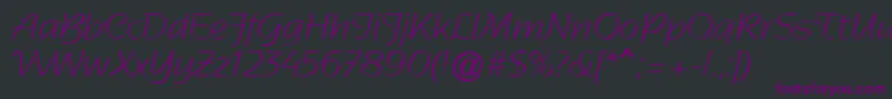 Police SentimentalScriptLightSsi – polices violettes sur fond noir