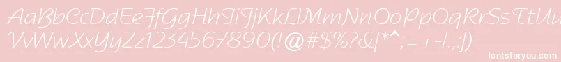 SentimentalScriptLightSsi Font – White Fonts on Pink Background