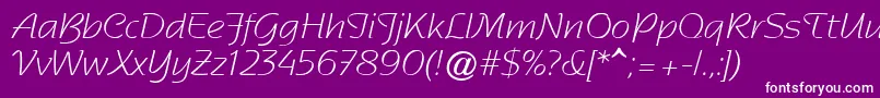 SentimentalScriptLightSsi Font – White Fonts on Purple Background