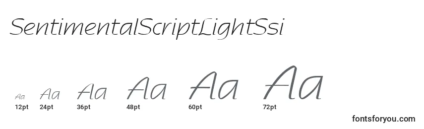 SentimentalScriptLightSsi Font Sizes