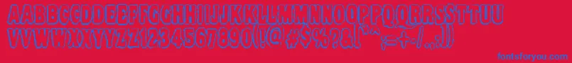 Vtc Nightofthedrippydeadouttie Font – Blue Fonts on Red Background