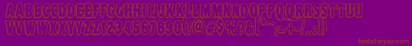 Vtc Nightofthedrippydeadouttie Font – Brown Fonts on Purple Background