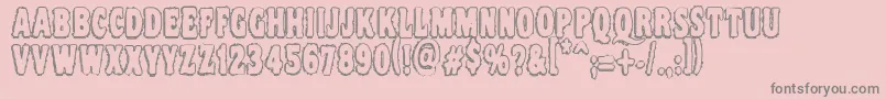 Vtc Nightofthedrippydeadouttie Font – Gray Fonts on Pink Background