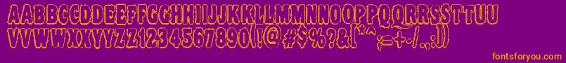 Vtc Nightofthedrippydeadouttie Font – Orange Fonts on Purple Background