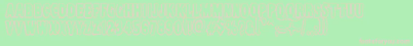 Шрифт Vtc Nightofthedrippydeadouttie – розовые шрифты на зелёном фоне