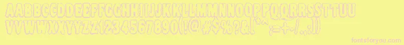 Vtc Nightofthedrippydeadouttie Font – Pink Fonts on Yellow Background